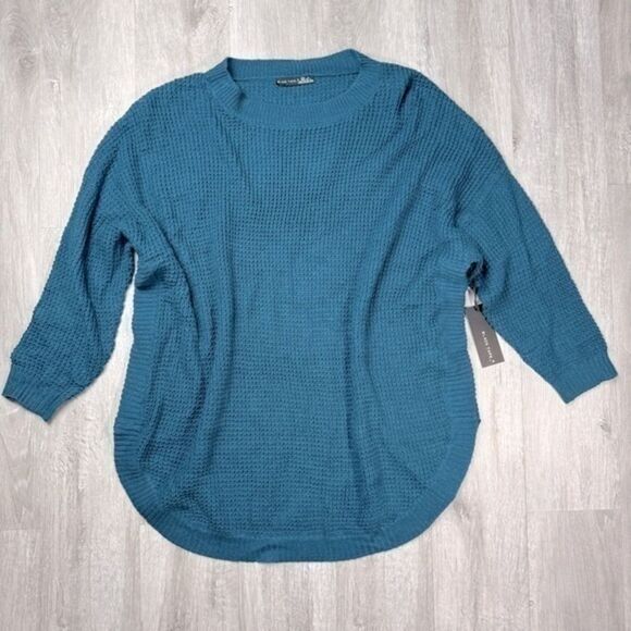Blue Chunky Knit Sweater 0X - Picture 1 of 6